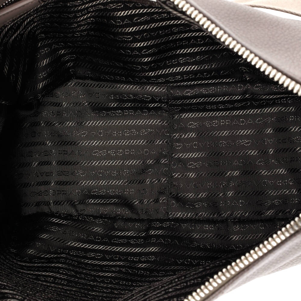 Prada Zip Shoulder Bag Vitello Daino #252907P24B - Picture 5 of 6